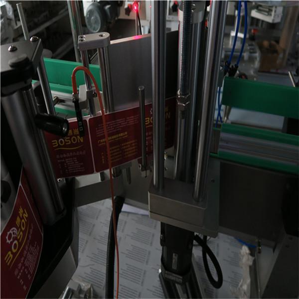 Automatyczna dwustronna maszyna do etykietowania butelek Naklejka samoprzylepna Szampon Wino